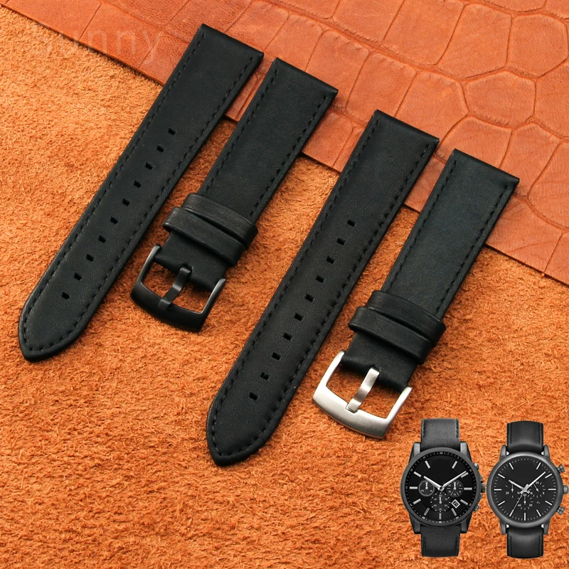 Cinturino Per Orologio In Vera Pelle Per Armani Ar1692 1694 1732 1828 2075 Ax2098 Cinturino Per Orologio Da Uomo 20Mm 22Mm Accessori Per Cinturino