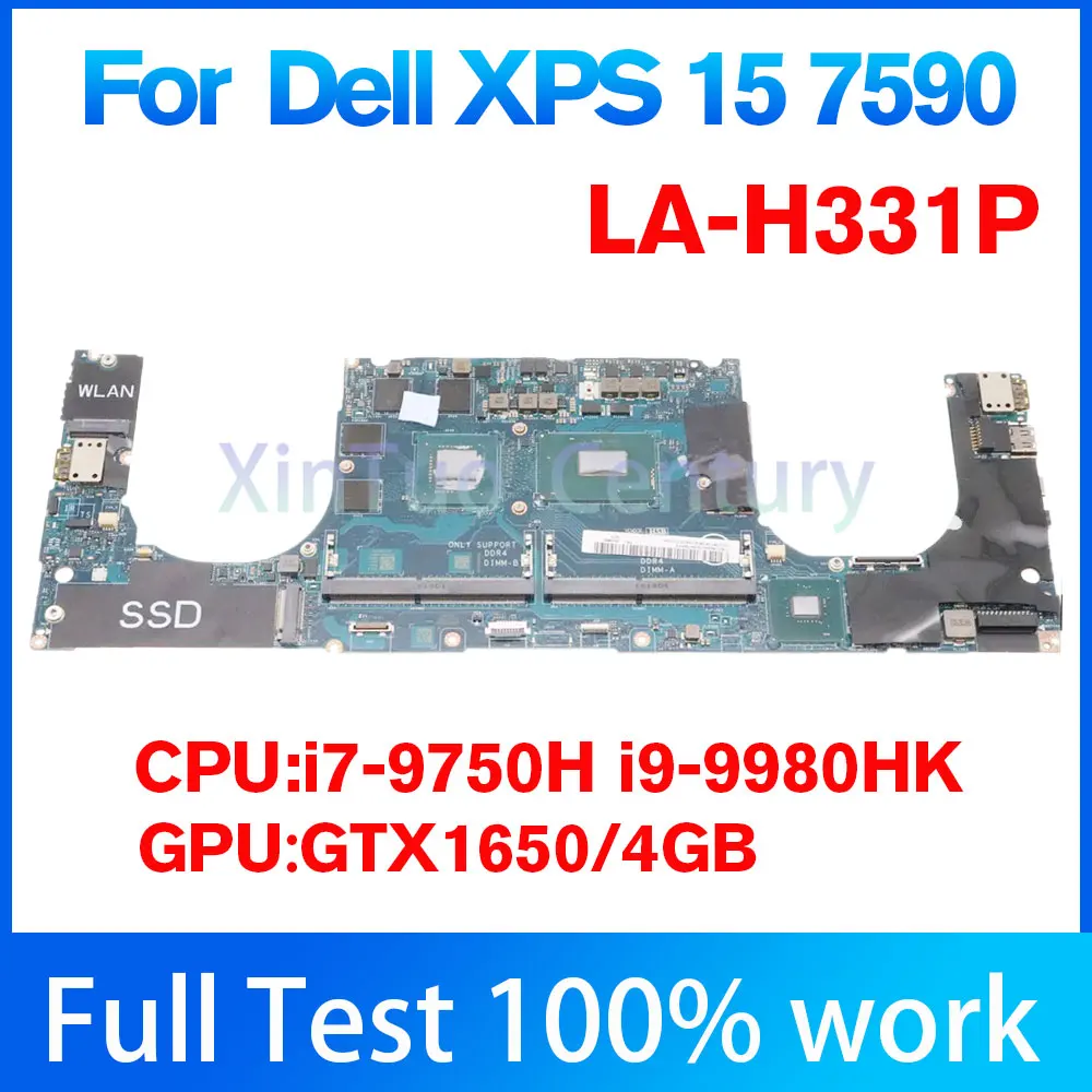 La-H331P Per Dell Xps 15 7590 Scheda Madre Del Computer Portatile Cn-04Kr2M Cn-018W12 Edp51/Edb51 Con I7-9750H I9-9980Hk Cpu Gtx1650/4Gb Gpu