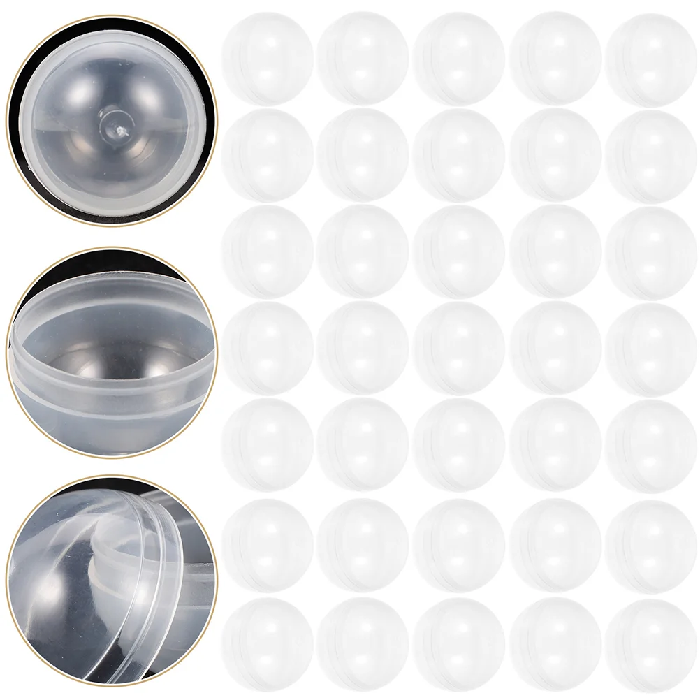 50 Pcs Candy Trasparente Gashapon Shell Child Gumball Machine Clear Filable Plastic Vending Capsule Toy