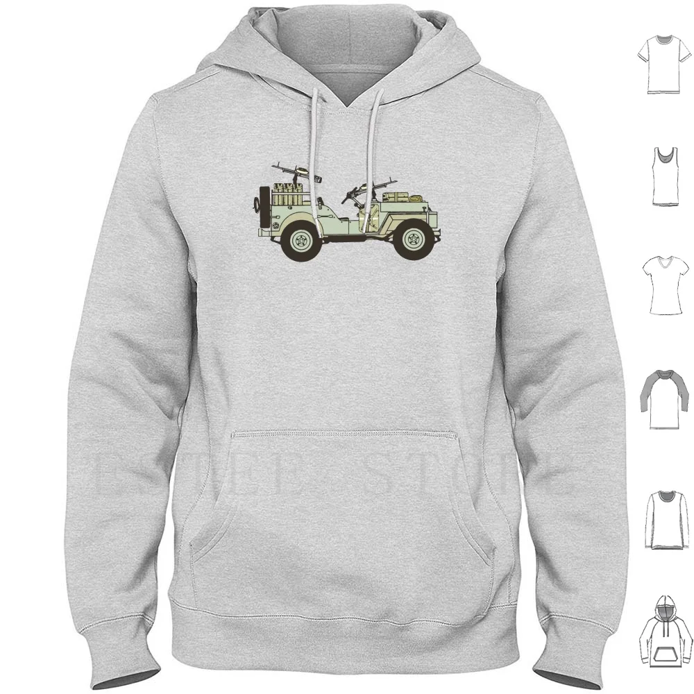 Felpe Sas Manica Lunga Special Air Service Recon Sas Sasr Quattro Ruote Motrici Ww2 World War Due Mitragliatrice Nord Africa