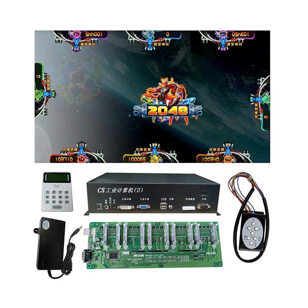 Popolare 4/6/8/10 Giocatori 2048 Space War Plane Fish Hunter Arcade Shooting Game Machine Accessori Host