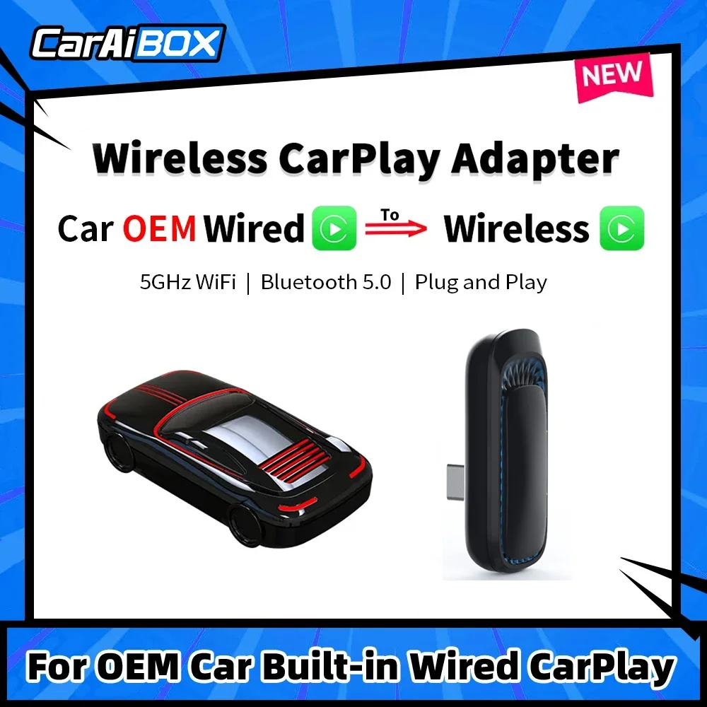 Caraibox Wireless Carplay Adapter Carplay Ai Box Plug And Play Per Oemcar Carplay Cablato Integrato
