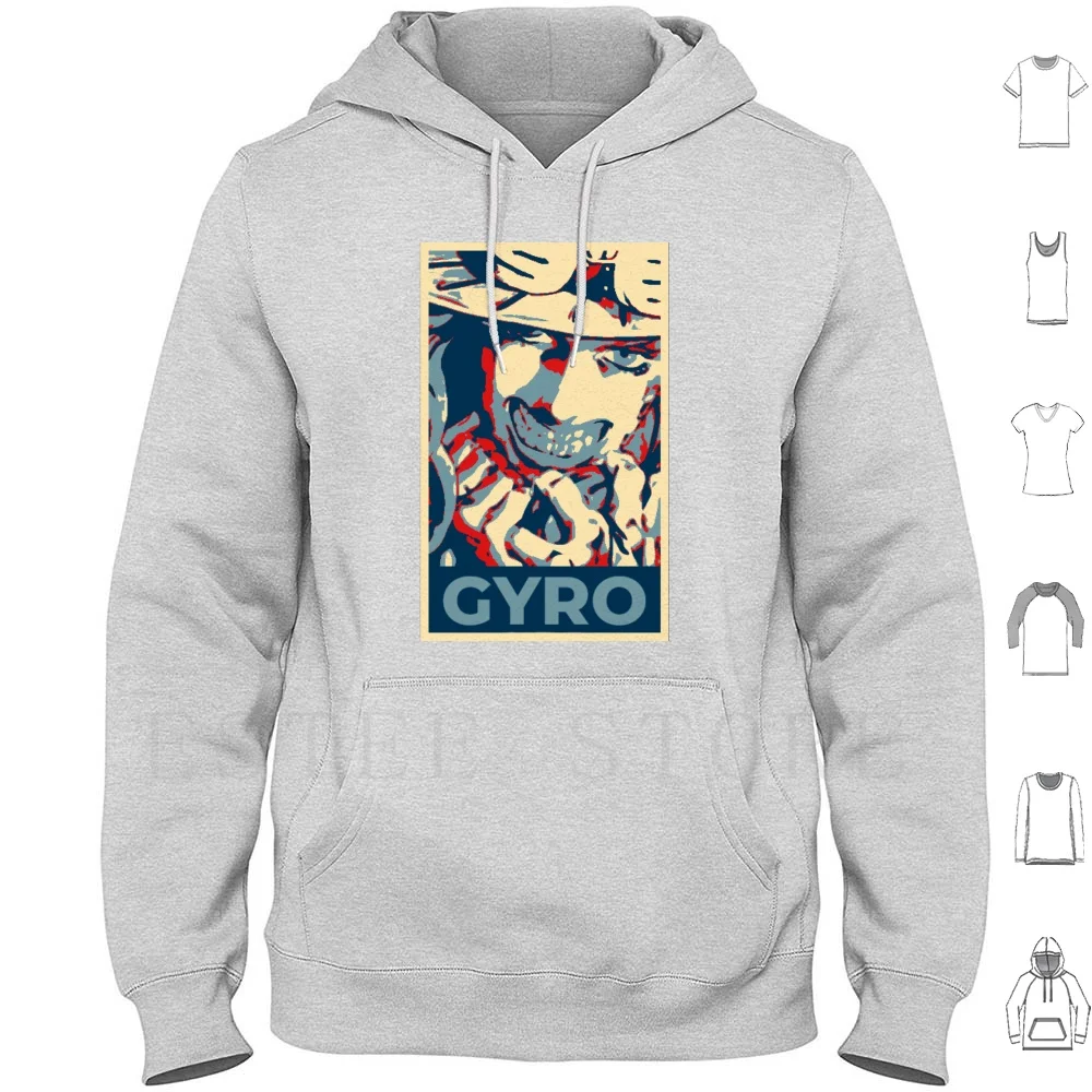 Jojos Gyro Zeppeli Felpe Con Cappuccio Jojos Bizarre Adventure Jjba Anime Gyro Zeppeli Steel Ball Run Bizarre Adventure