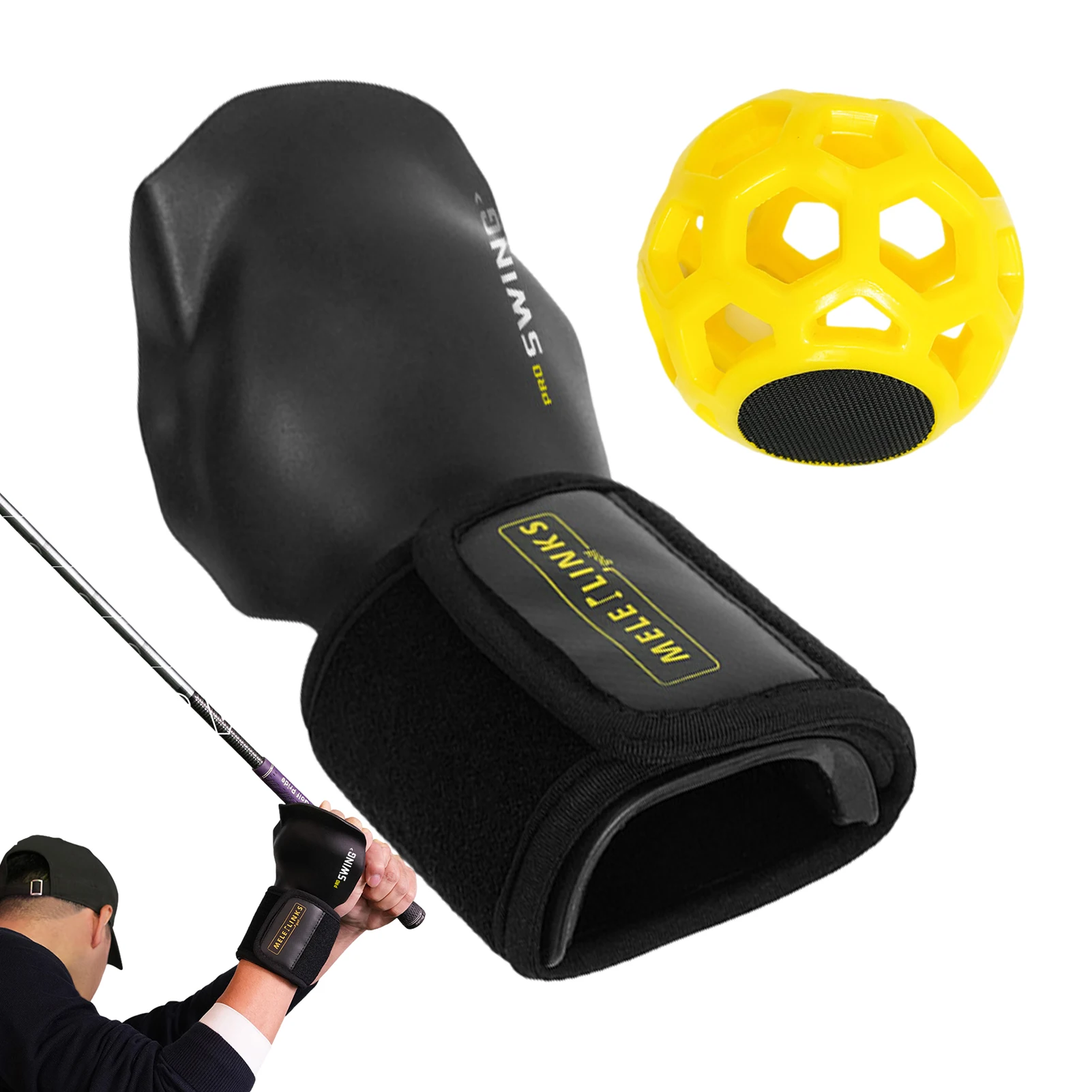 Bretelle Da Polso Da Golf Portatili Con Swing Trainer Ball Golf Swing Posture Corrector Training Aid Balls Golf Wrist Brace Band Trainer