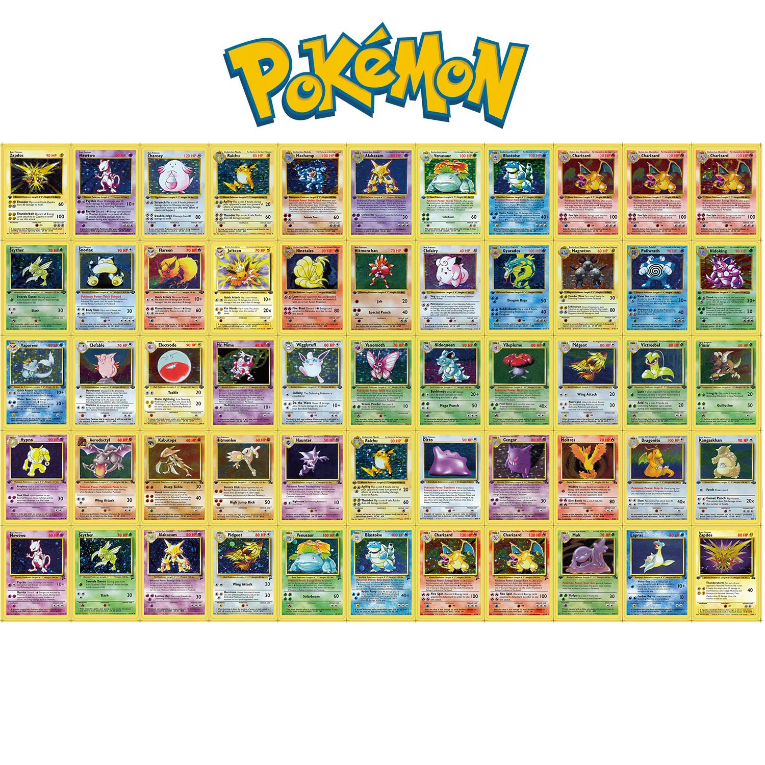 55Pcs Pokmon Rare Card 1A Edizione Collezione Olografica Pokmon Ptcg Set Di Carte Proxy Blue Core Paper Card Kids Pokmon Toy