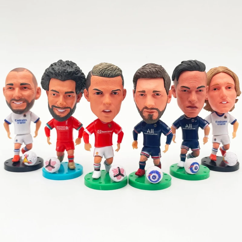 New Football Star Fifa C.Ronaldo Neymar Messi Mbappe Model Dolls Cartoon Cute Action Figure Accessori Per Auto Tifosi Di Calcio Regali