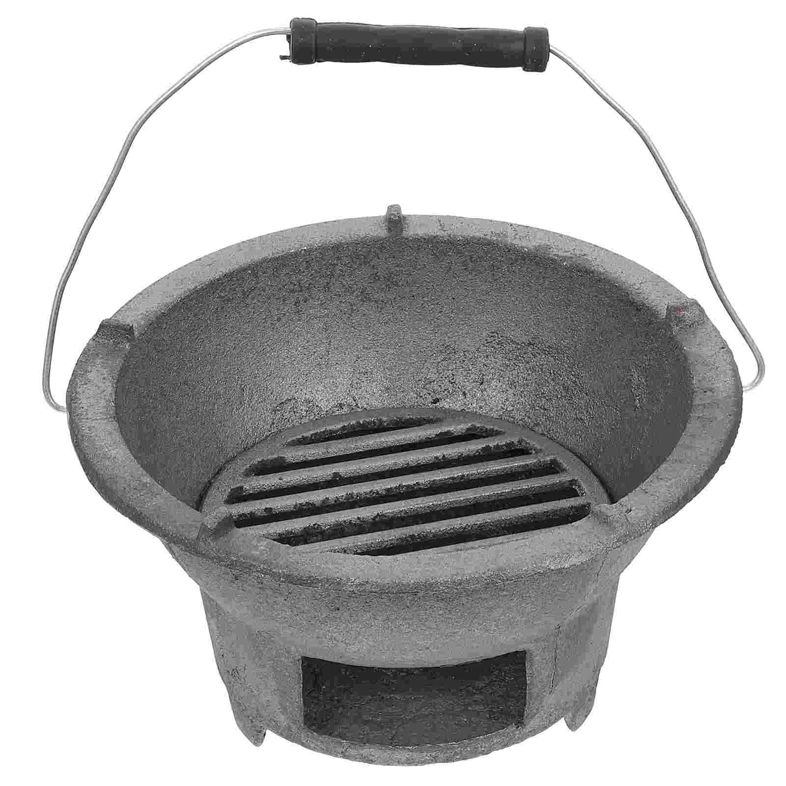 Grill Stufa Barbecue Giapponese Hibachi Ferro Fuoco Piccolo Carbone Cast Bbq Campeggio Portatile Indoor Style Tavolo Coreano All'Aperto