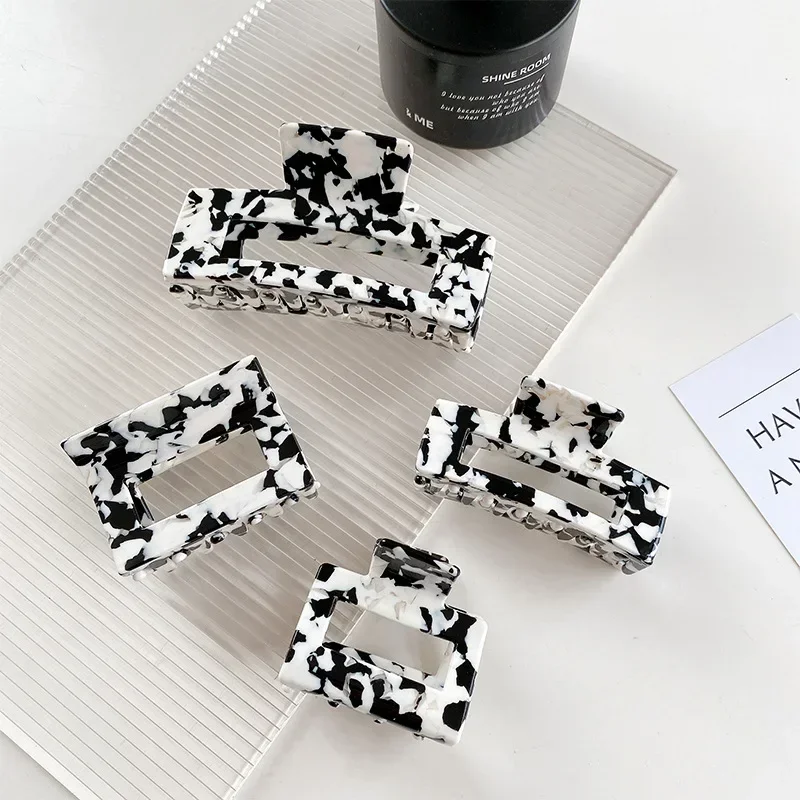 New Cowboy Acrilico Grab Clip Cow Leopard Girasole Star Boots Shark Hair Clips Per Le Donne Girl Party Copricapo Coreano Nero Bianco