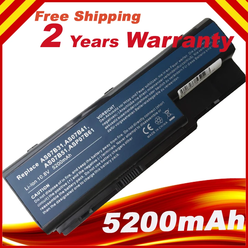 Batteria Del Computer Portatile Per Acer Aspire 5520 5720 5920 6920 6920G 7520 7720 7720G 7720Z Series As07B31 As07B41 As07B42 As07B72