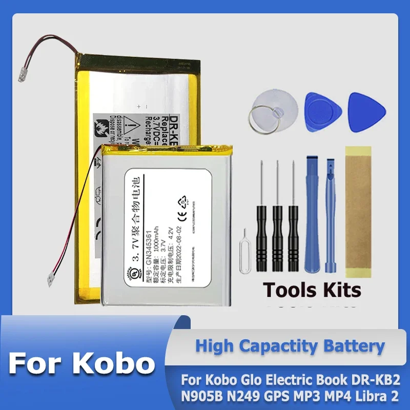 N905B Dr-Kb2 N249 Batteria Per Kobo Glo Libro Elettrico N905B N249 Dr-Kb2 Gps Mp3 Mp4 Bilancia 2 Con Kit Di Strumenti Sostituzione Bateria