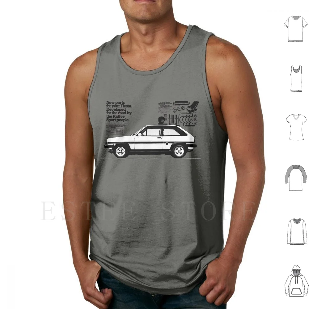 Fiesta Rallye Sport Canotte Gilet Senza Maniche Fiesta Hatchback Supermini 5 Xr2 Xr3 Supersport Gti 1970S 1980S 1990S