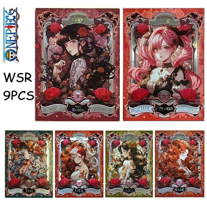 Carte Intere Wsr 9 Pz/1Set Boa Hancock Robin Nami Boy Anime Collection Flower Card Regali Di Compleanno Di Natale