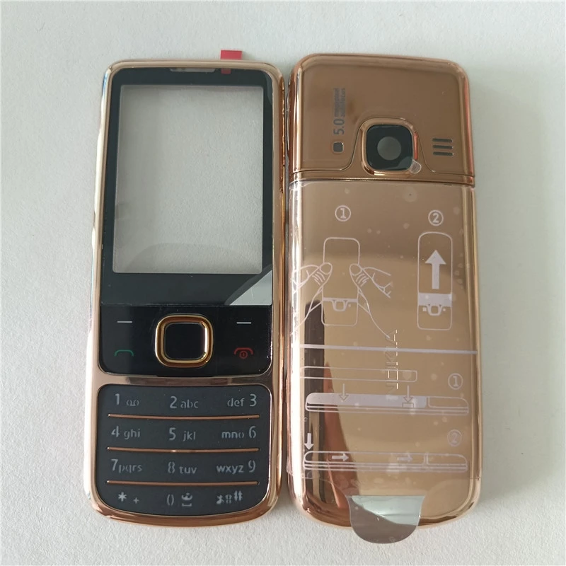 Custodia Completa Per Nokia 6700 6700C 6700 Classic Front Middle Frame + Back Cover Battery Door Case Sostituire Con Tastiera Inglese