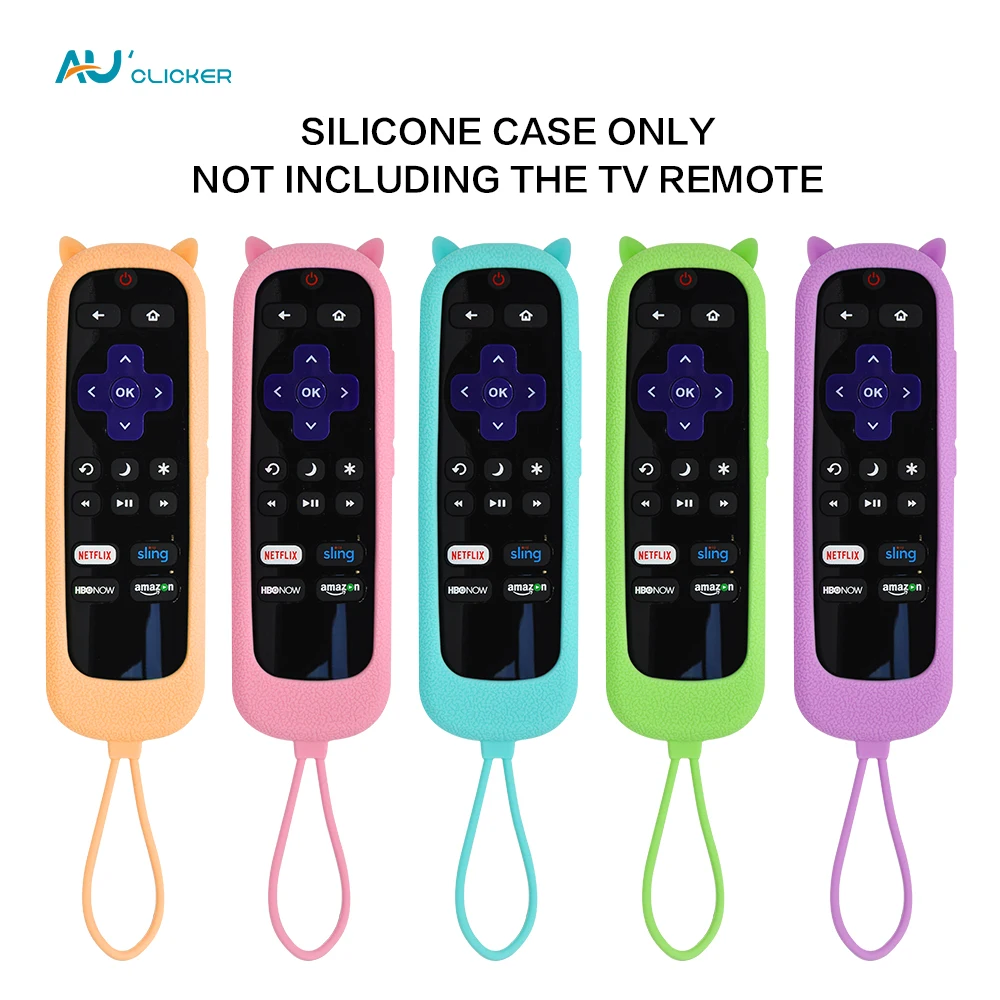 Roku Remote Cover Per Tcl Roku Tv Steaming Stick Express Silicone Protettivo Manicotto Di Ricambio Universale Skin Glow In The Dark