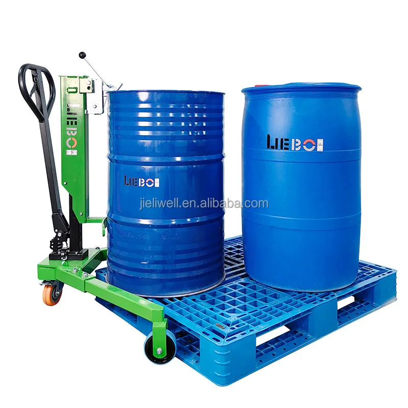 Liebo 350 Kg Drum Lifter Pu Wheel Per Pallet Barrel Trolley Manuale Oil Drum Trolley Barili Lifter Transpallet