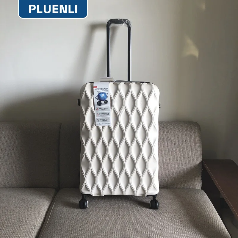 Pluenli New Bird'S Nest Pattern Bagaglio Da Viaggio Per Uomo E Donna Password Valigia Trolley Universale Ruota In Pelle