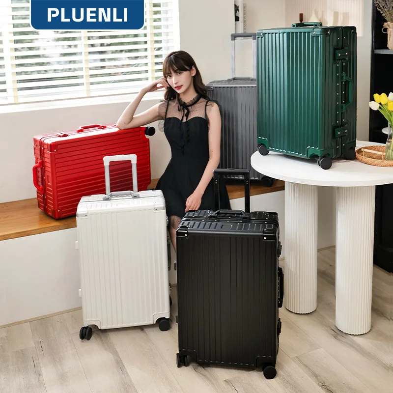 Pluenli New Trendy Women'S Small Box Trolley Case Universal Wheel Valigia Password