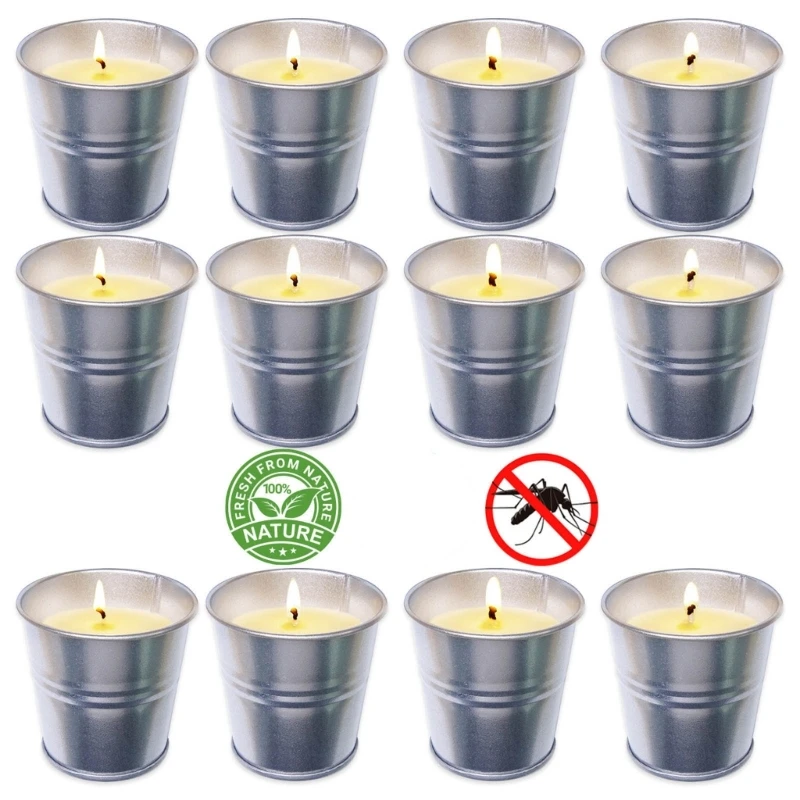 2 Candele Hausware Per Interni, Candele Alla Citronella, Repellenti Per Skeeters, Candele Cera