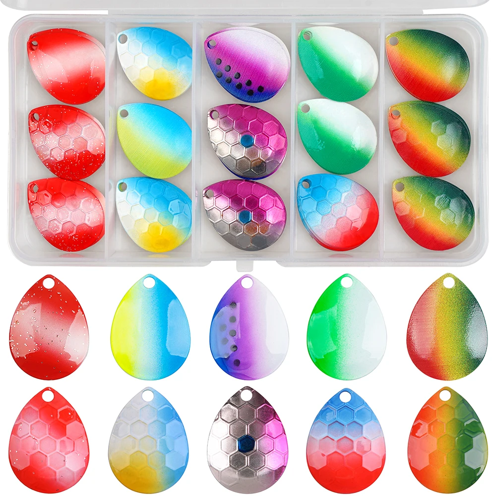 50Pcs Colorado Spinner Blades Kit Di Esche Da Pesca Per Spinner Baits Cucchiai Walleye Rig Crawler Harness Trota Salmone Bass Fishing