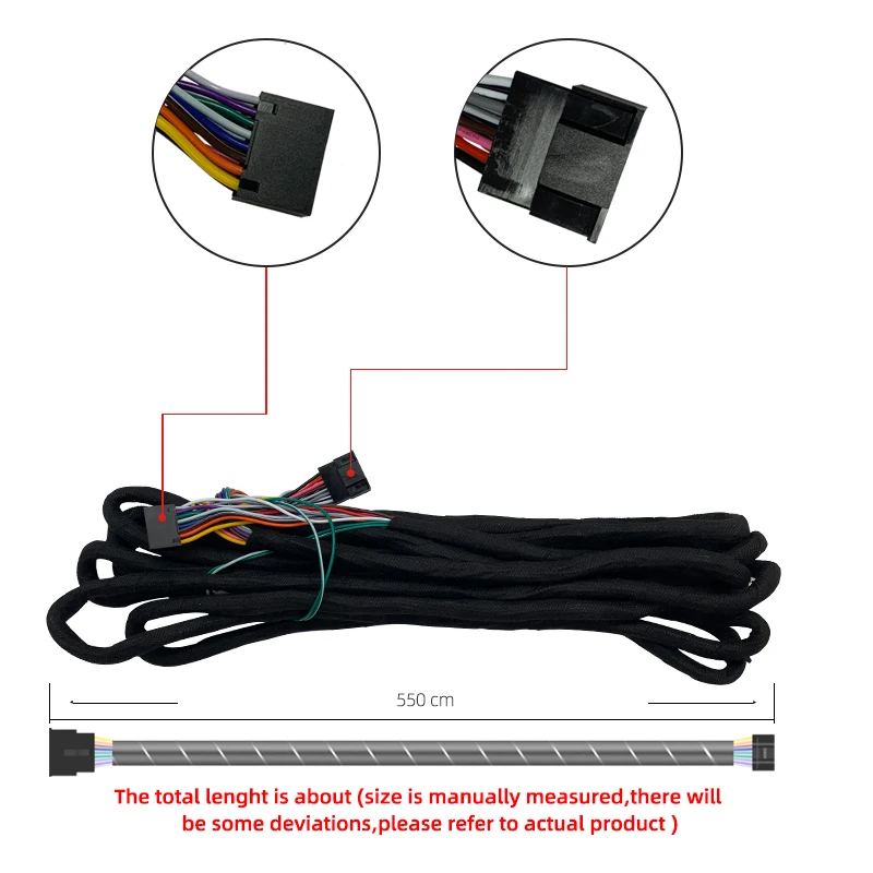 Bm6M Universal 6M Long Radio & Power Extension Cablaggio Per Bmw X5 M3 M5 E46 E38 E39 E53 Car Stereo Unit