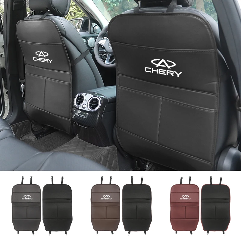 Seggiolino Auto In Pelle Anti Kick Pad Schienale Protector Seat Storage Kick Pad Per Chery Fulwin Qq Tiggo 3 2 T11 A1 A5 Eastar Elara Iq