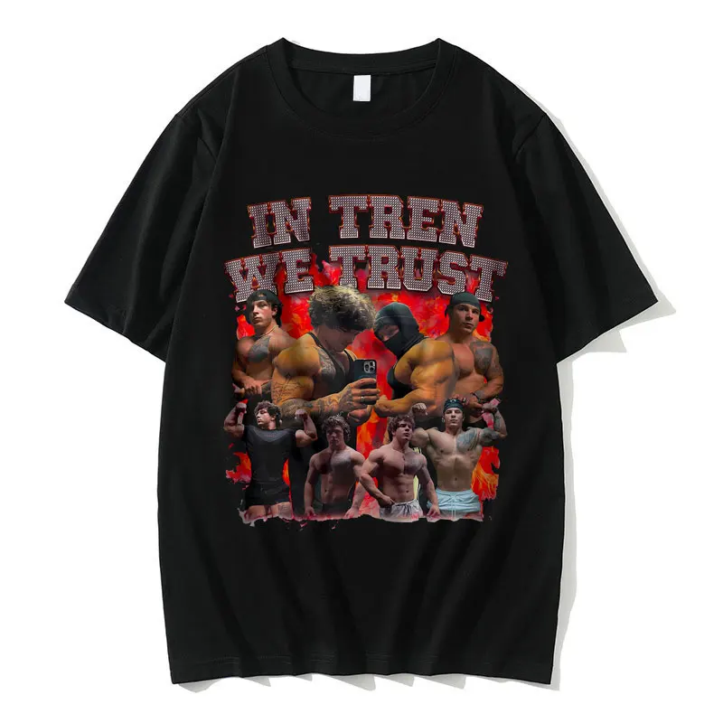 Tren Twins T-Shirt Oversize Regalo Per Culturisti Palestra Ratti Stampa Magliette Uomo Donna Moda T-Shirt Unisex Vintage Allentata