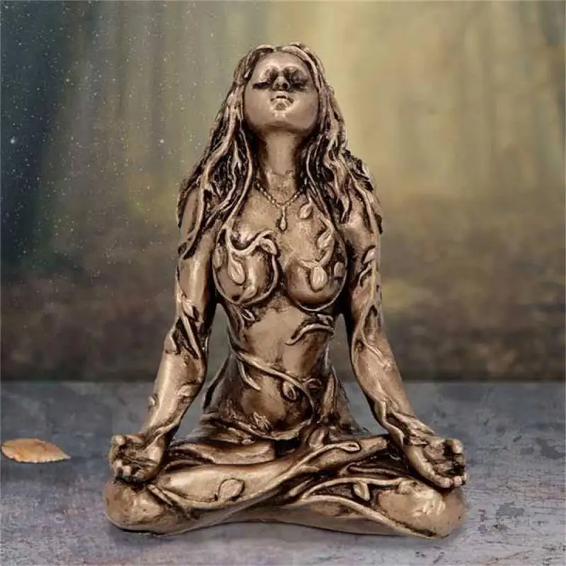 Dea Madre Terra Statua Maglieria E Miniature Artigianato In Resina Design Unico Decorazione Della Casa Bigiotteria Madre Terra Gaia