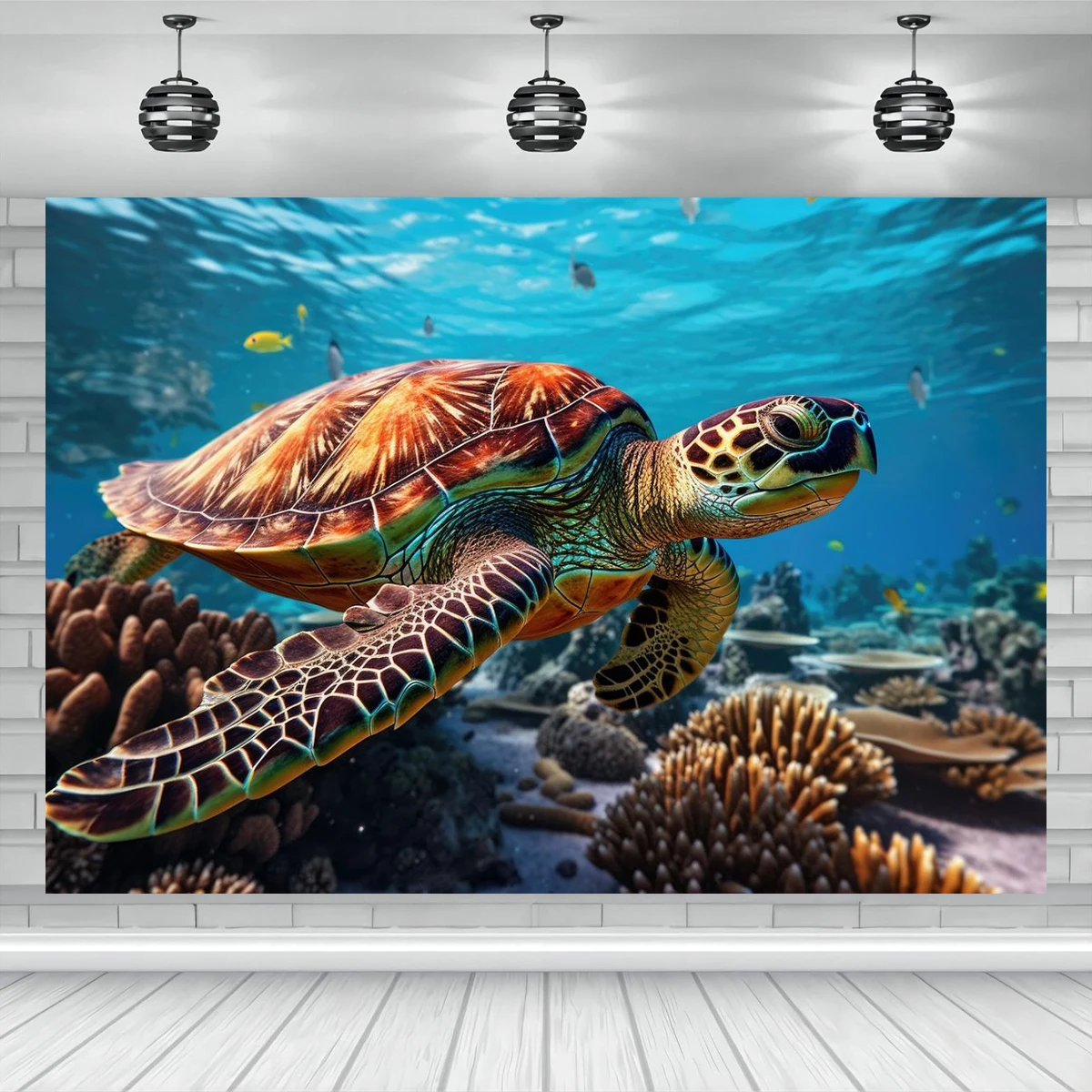 Underwater World Photography Fondale Ocean Undersea Fish Banner Coral Aquarium Fish Tank Sea Turtle Portrait Background Photo