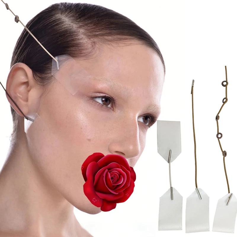 5 Set Face Lifting Adesivi Invisibili Per Il Lifting Del Viso Fascia Per La Rimozione Della Linea Del Viso Nastro Per Il Lifting Del Viso A Forma Di V