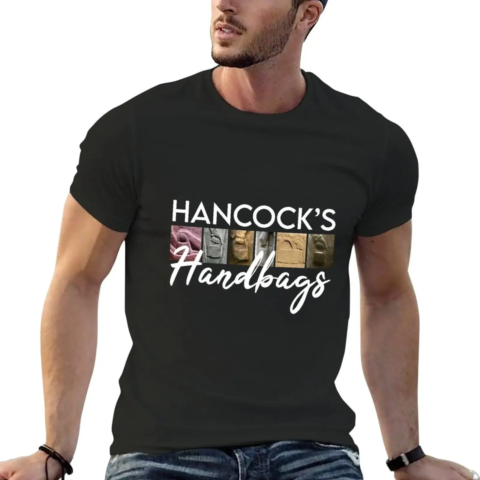 Hancock Handbags Fun Gary Hancock T-Shirt Camicetta Ragazzi Bianchi T-Shirt Da Uomo