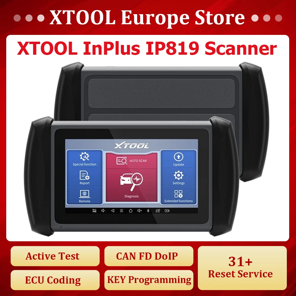Xtool Inplus Ip819 Sistema Completo Strumenti Diagnostici Automobilistici Programmatore Di Chiavi Per Auto Codifica Ecu Bidirezionale 31 Reset Scanner
