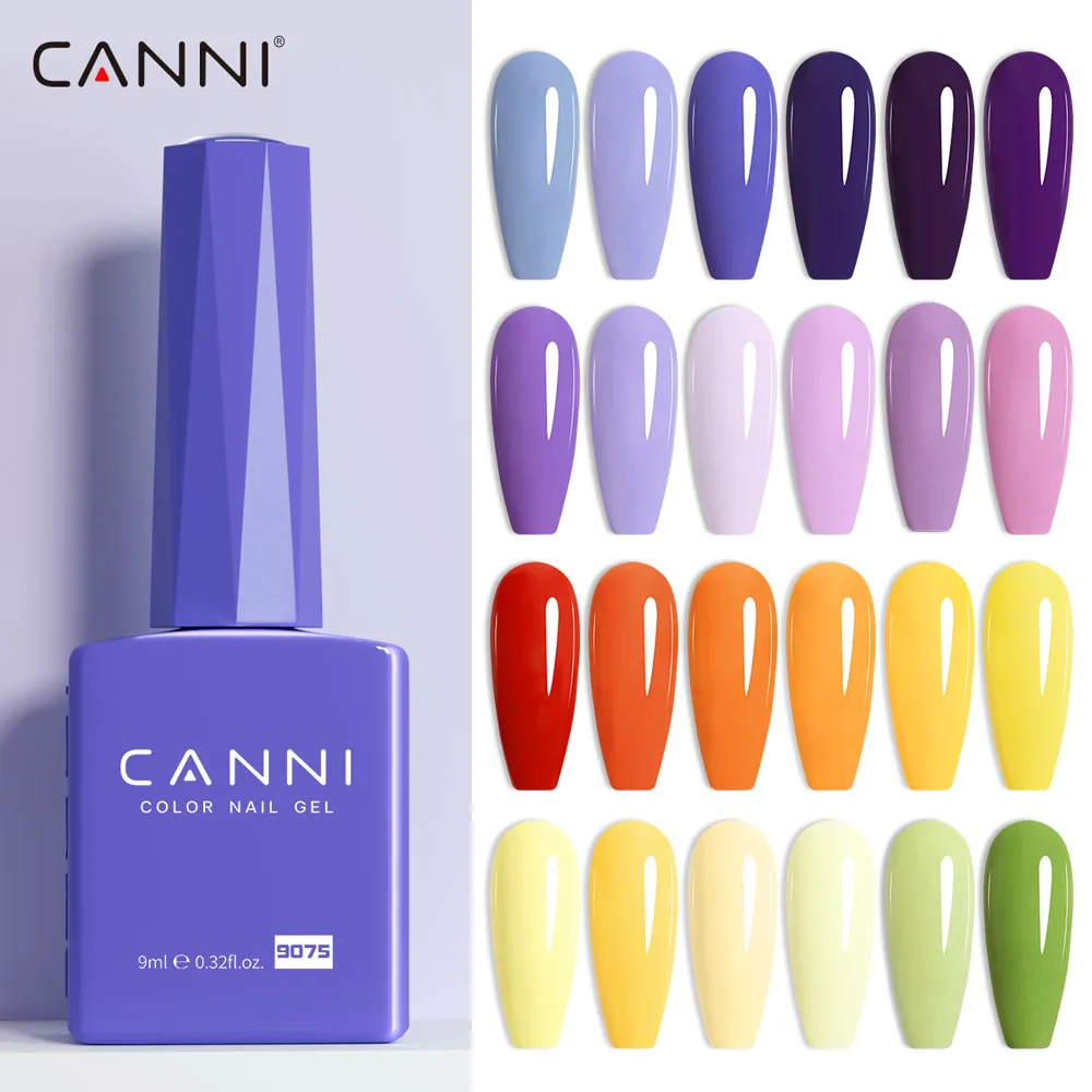 Canni Hema Free Nail Gel Polish Christmas Red Color Collection Semi Permanent Nail Disidratator Primer 9Ml French Splendido Colore