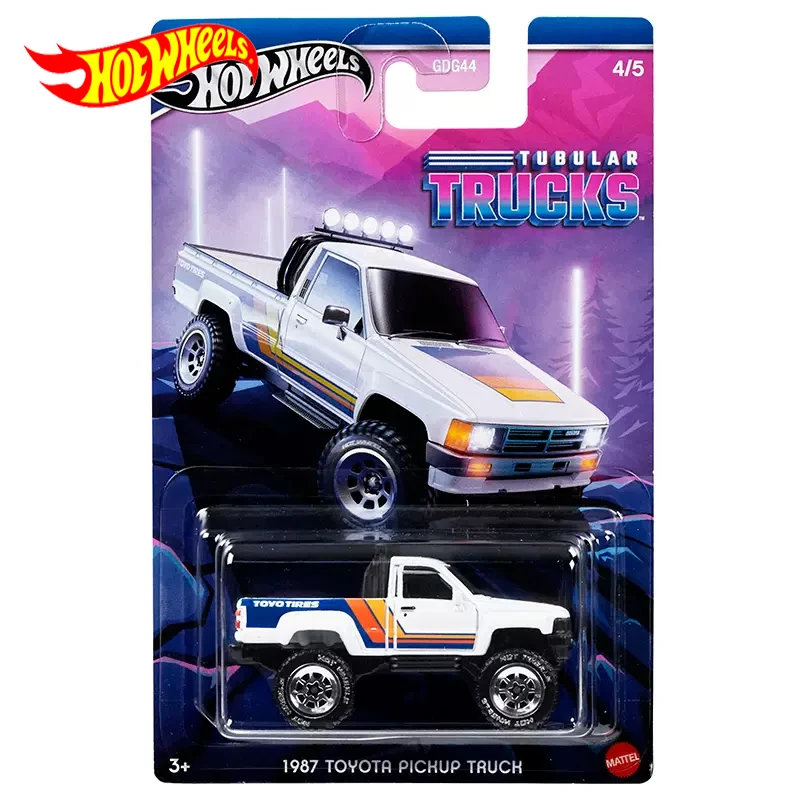 Original Hot Wheels Car Tubolar Trucks 1987 Toyota Pickup Truck Toys For Boys 1/64 Diecast Alloy Voiture Juguetes Collector Gift