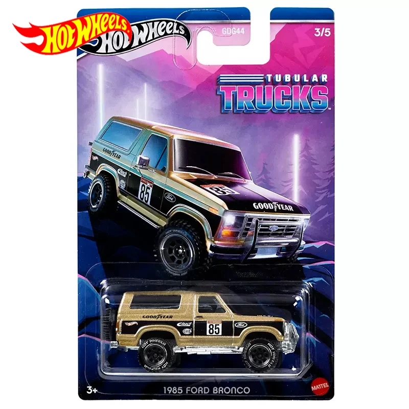 Original Hot Wheels Car Tubolar Trucks 1985 Ford Bronco Toys For Boys 1/64 Diecast Metal Voiture Model Collection Regalo Di Compleanno