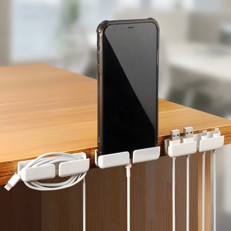 3Pcs Cable Organizer Desk Set Usb Cable Winder Desktop Management Clips Portacavi Per Data Line Cuffie Wire Organizer