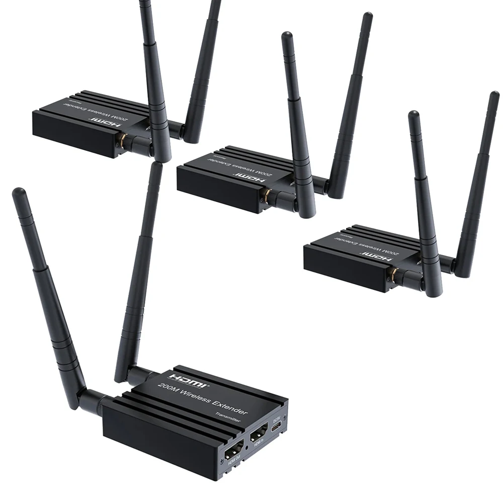 Trasmettitore E Ricevitore Hdmi Wireless Da 200M Estensore Di Condivisione Audio Video 1080P Per Fotocamera Tv Box Laptop Pc A Tv Monitor Proiettore