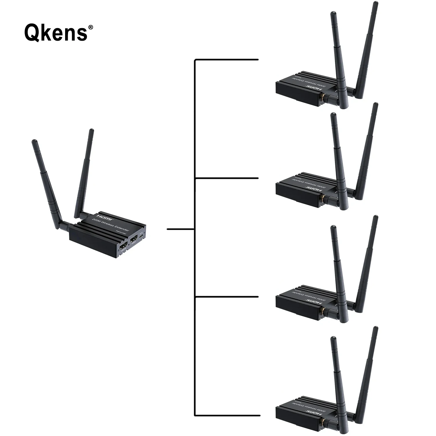 Trasmettitore E Ricevitore Hdmi Wireless Da 200M Estensore Di Condivisione Audio Video 1080P Per Fotocamera Tv Box Laptop Pc A Tv Monitor Proiettore