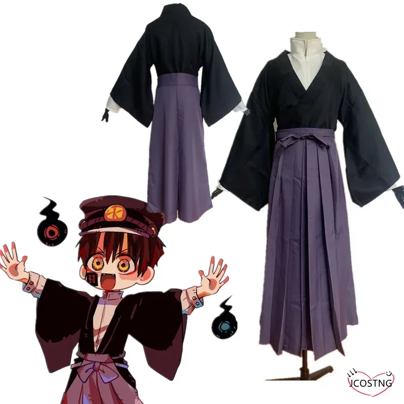 Anime Toilet-Bound Costume Cosplay Hanako-Kun Hakama Pant Kendo Costume Cosplay Tsukasa Yugi Samurai Kimono Set Uomo Donna Outfit