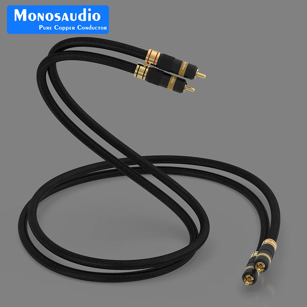 Monosaudio A202R Placcatura Argento Hifi Audio Rca Cavo Di Segnale Maschio Audiofilo Rca Interconnect Mic Wire Interconnect Cavo Digitale