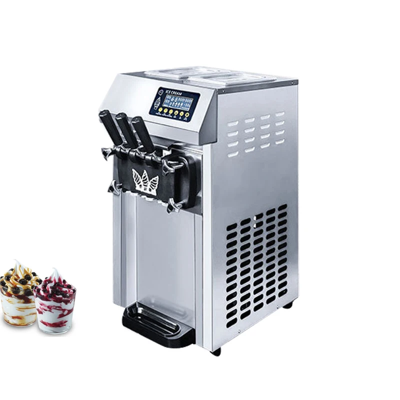 Macchina Per Gelato Soft Professionale Commerciale 3 Gusti 25L/H Gelatiera Commerciale Soft Serve Maker