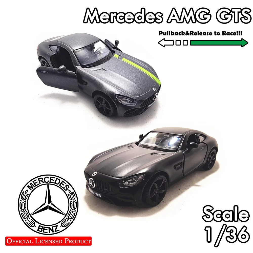 1:36 Scala Replica Mercedes Amg Gts Retro Muscle Car Model Home Office Interior Decor Ornament Kid Boy Xmas Gift Toy