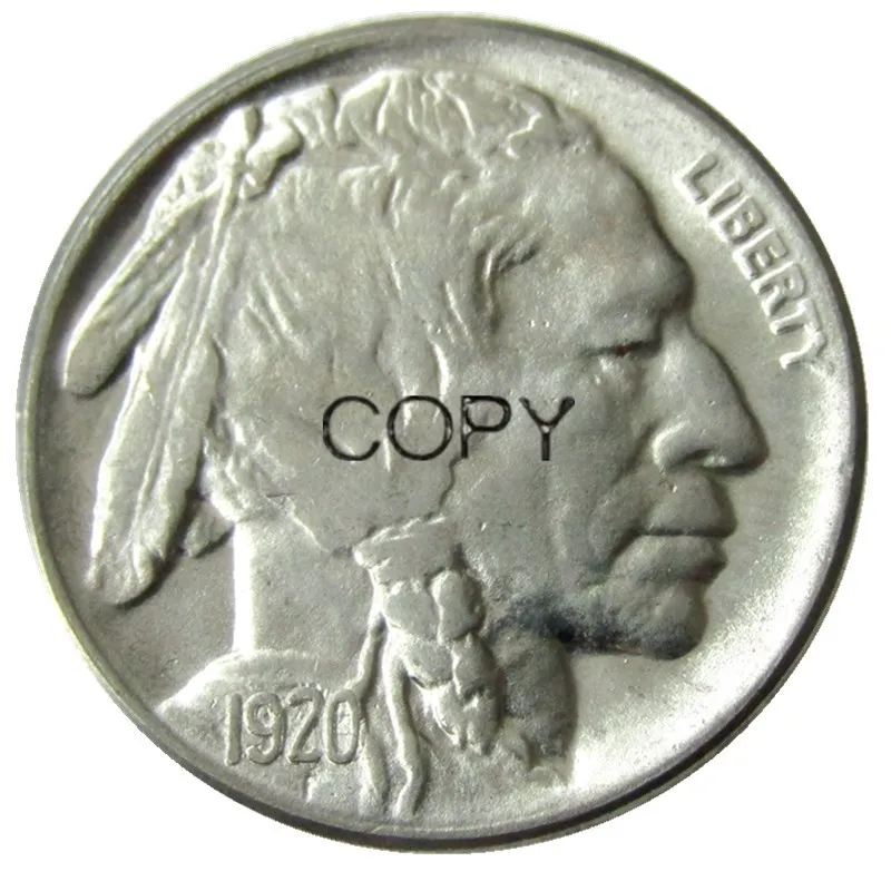 Us 1920 Buffalo Nickel Five Cents Copia Moneta Decorativa