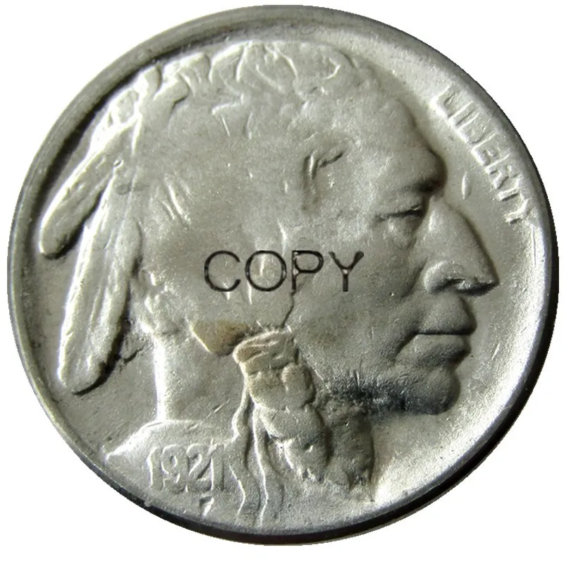 Us 1921 Buffalo Nickel Five Cents Copia Moneta Decorativa