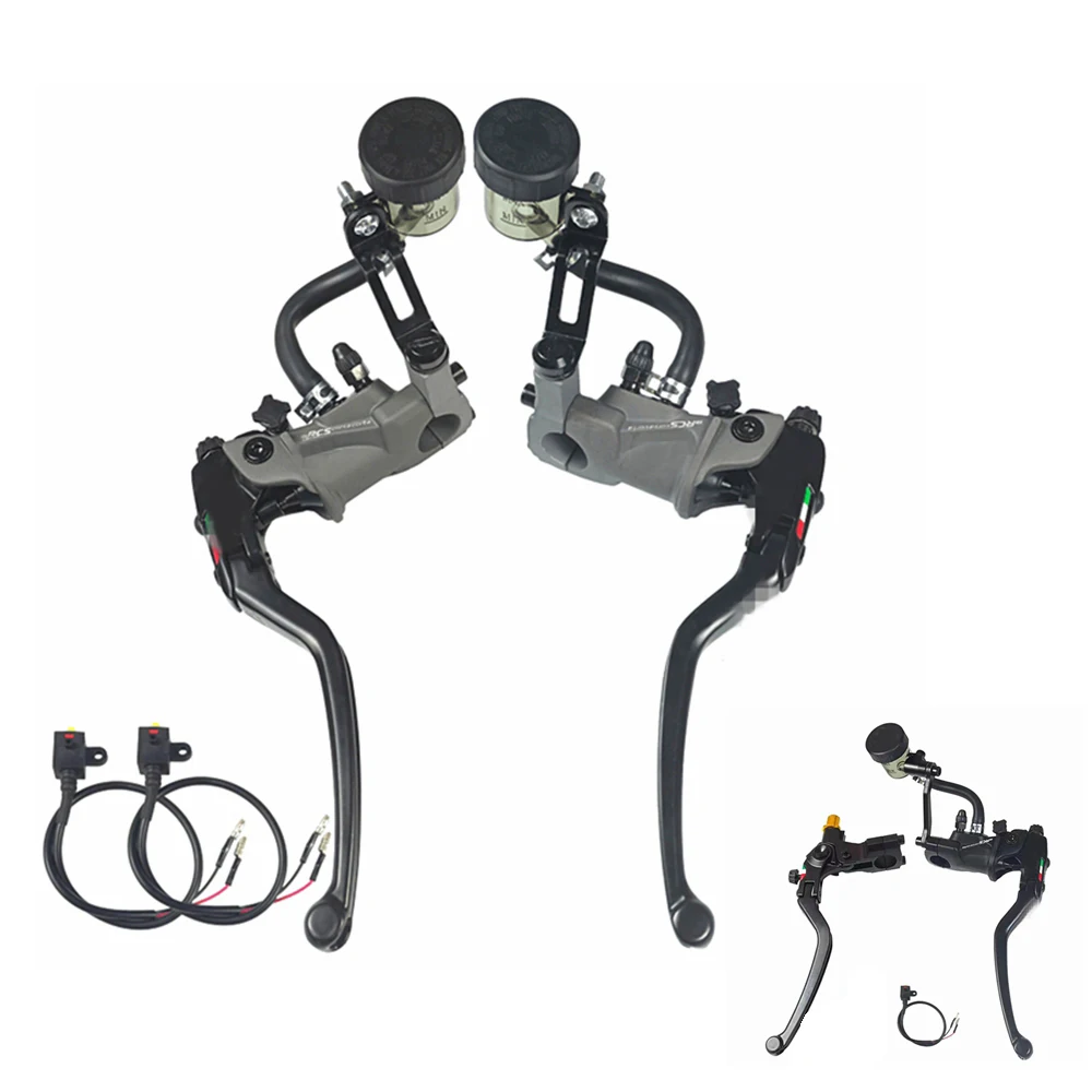19Rcs Pompa Frizione Freno Cilindro Maestro Leva Frizione Freno 22Mm Moto Modifica Freno A Mano Per Scooter Dirt Bike E-Vehicles