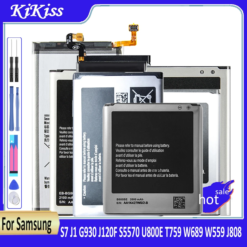 Batteria Per Samsung Galaxy S7 J1 Edition G930 J120F S5570 U800E T759 W689 W559 J808 X828 E578 G500 D888/Sgh E251 E258 E350 L708E