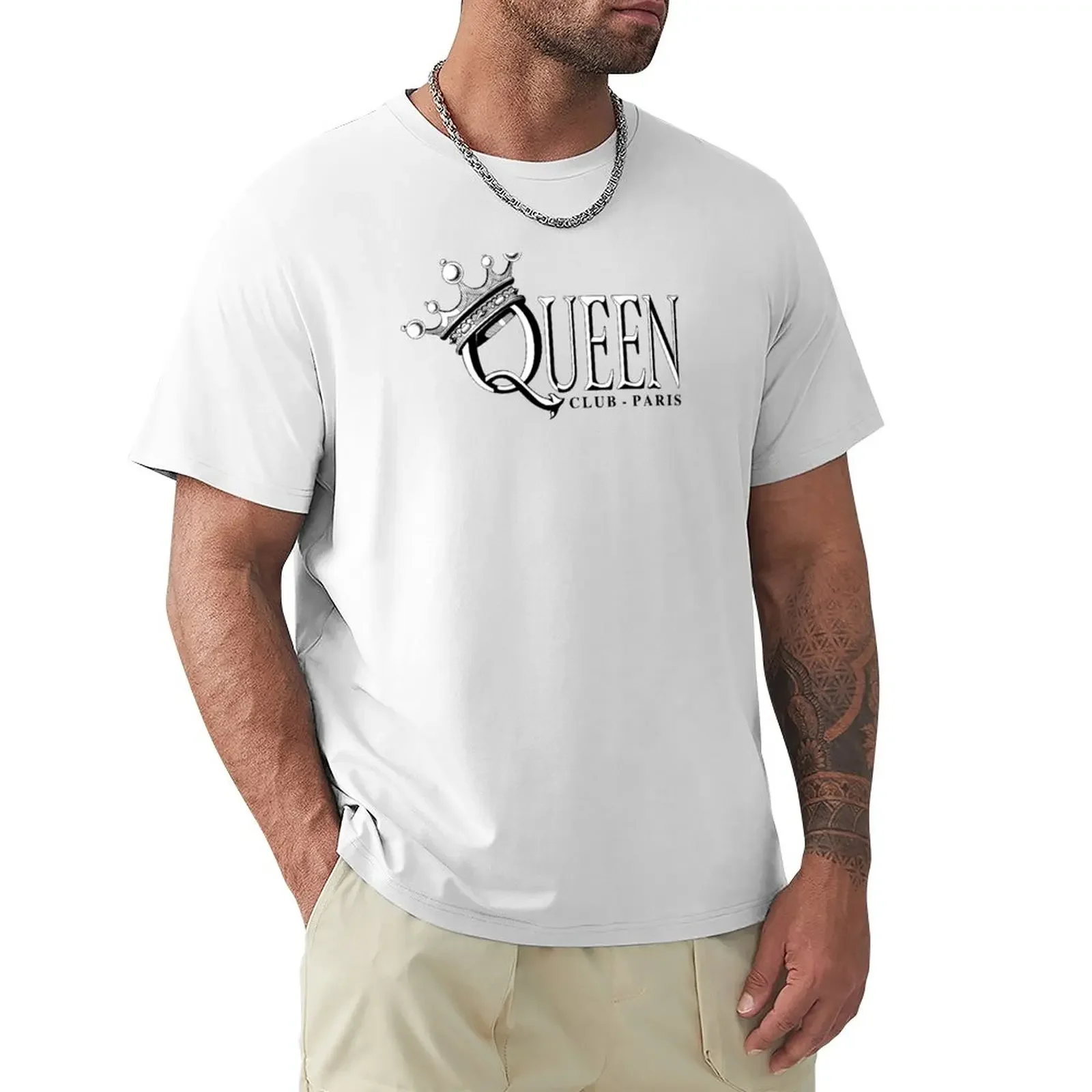Queen Club Paris: Model Pink Mitic Nightclub Of La French Touch T-Shirt Boys Whites Summer Top Anime Men Workout Shirt