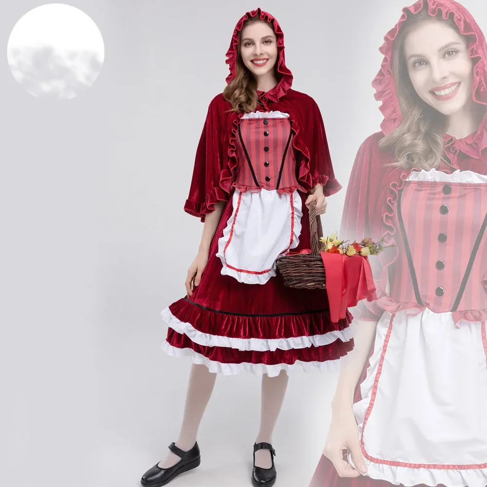 Halloween Little Red Riding Hood Costume Cosplay Party Nightclub Dance Queen Costume Costume Natalizio