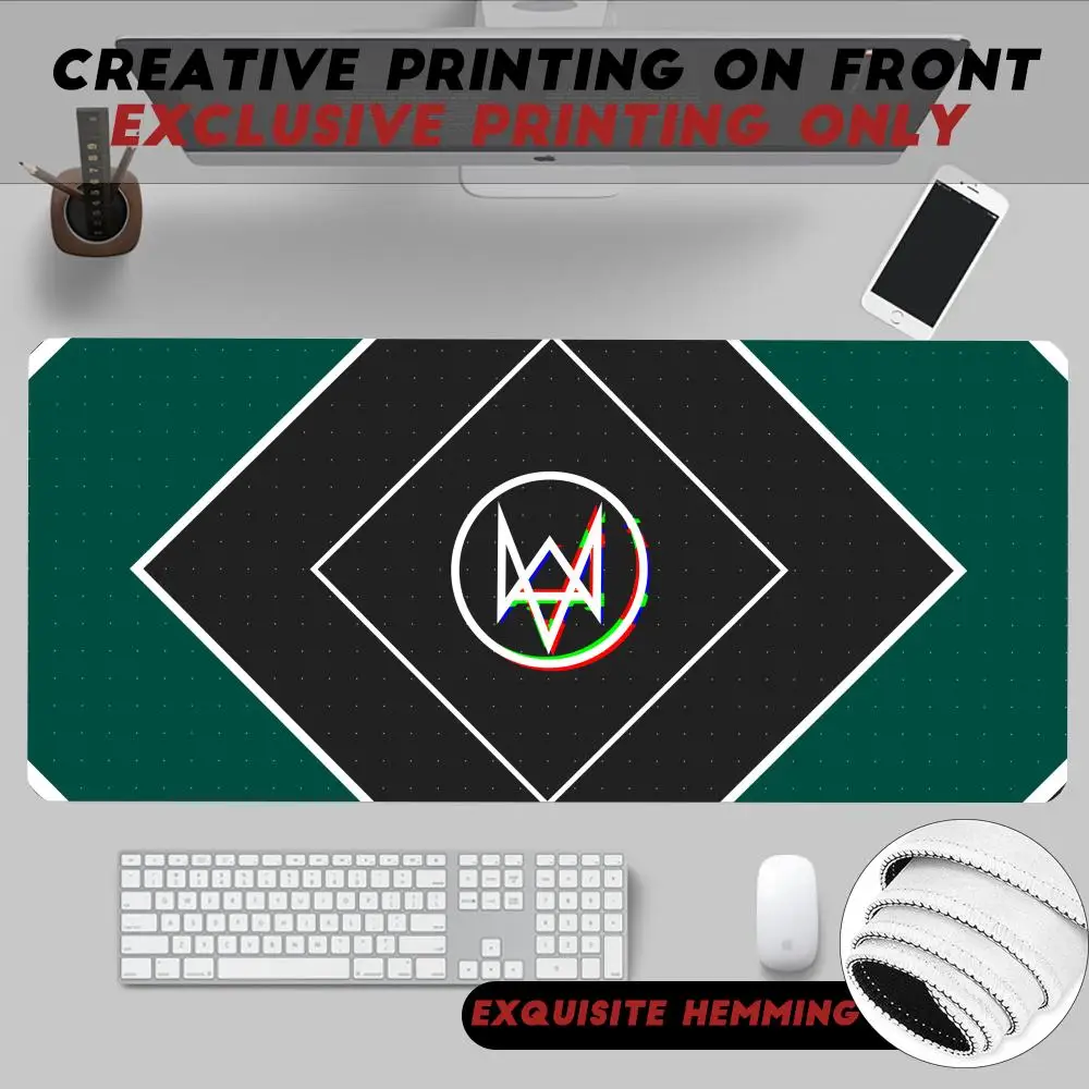 Third-Person Shooter Watch D-Dogs 2 Mouse Pad Non-Slip Rubber Edge Locking Mousepads Game Play Mats For Notebook Pc Computer