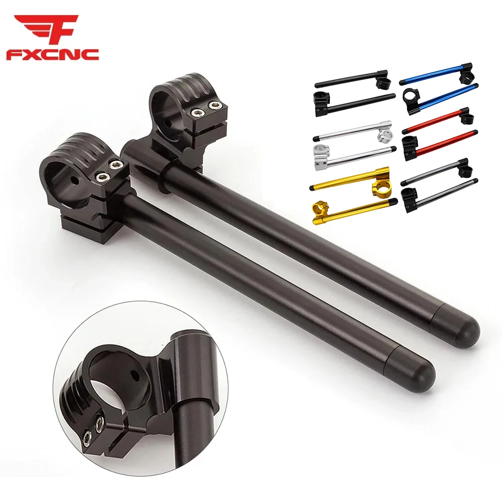 31-54Mm Universale Cnc Alluminio Moto Riser Manubrio Clip-Ons Forcella Maniglia Barre Clip Ons Manubrio Moto Di Alta Qualità