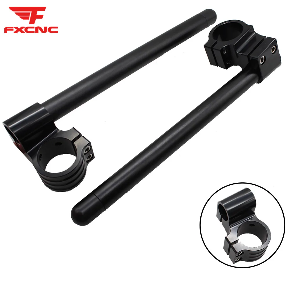 Riser Lasted Cnc Alluminio Moto Manubrio Clip-Ons Forcella Maniglia Barre Clip Ons Per Universale 7/8 "22Mm Manubrio Moto